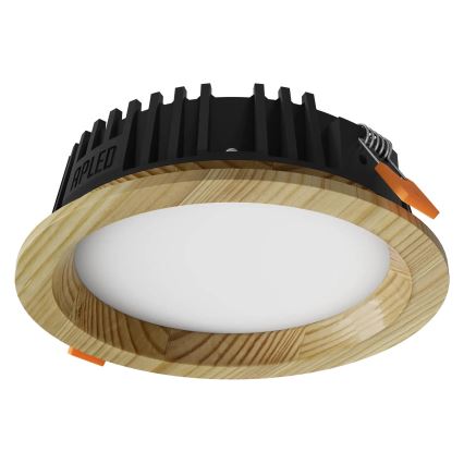 APLED - Foco de encastrar LED RONDO WOODLINE LED/6W/230V 3000K diâmetro 15 cm pinho madeira maciça