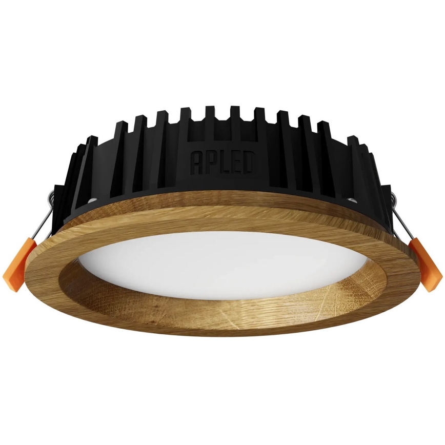 APLED - Foco de encastrar LED RONDO WOODLINE LED/6W/230V 4000K diâmetro 15 cm carvalho madeira maciça