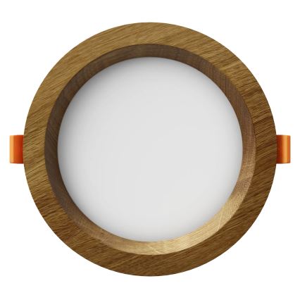 APLED - Foco de encastrar LED RONDO WOODLINE LED/6W/230V 4000K diâmetro 15 cm carvalho madeira maciça