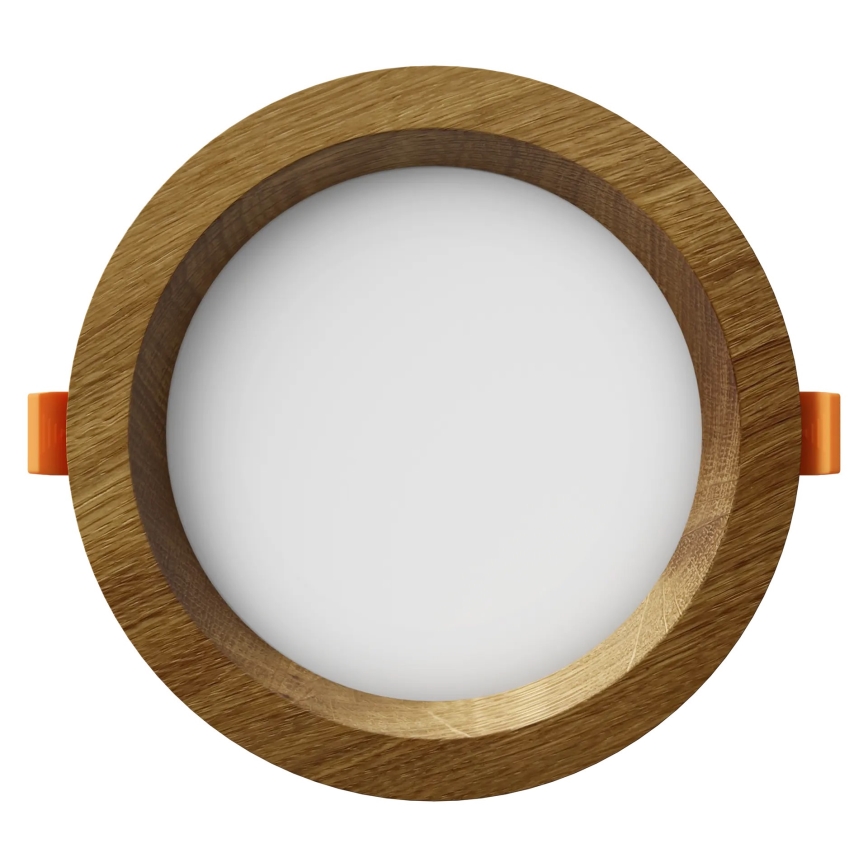 APLED - Foco de encastrar LED RONDO WOODLINE LED/6W/230V 4000K diâmetro 15 cm carvalho madeira maciça