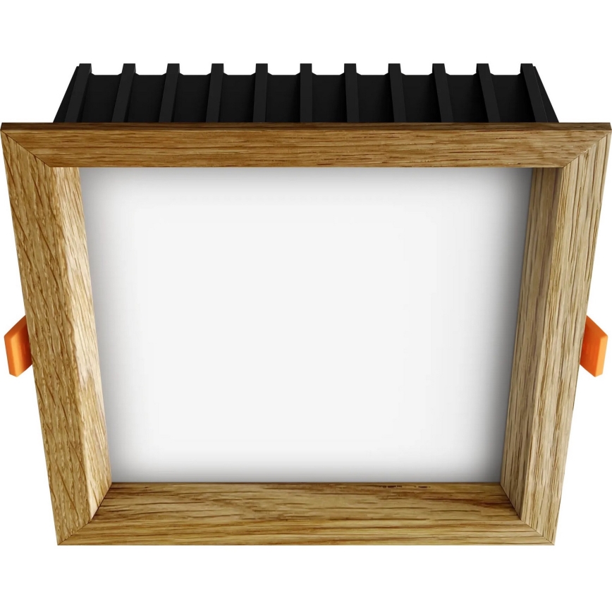 APLED - Foco de encastrar LED SQUARE WOODLINE LED/12W/230V 3000K 17x17 cm carvalho madeira maciça