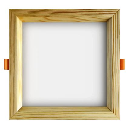 APLED - Foco de encastrar LED SQUARE WOODLINE LED/12W/230V 3000K 17x17 cm pinho madeira maciça