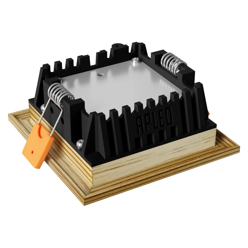 APLED - Foco de encastrar LED SQUARE WOODLINE LED/3W/230V 3000K 9x9 cm pinho madeira maciça