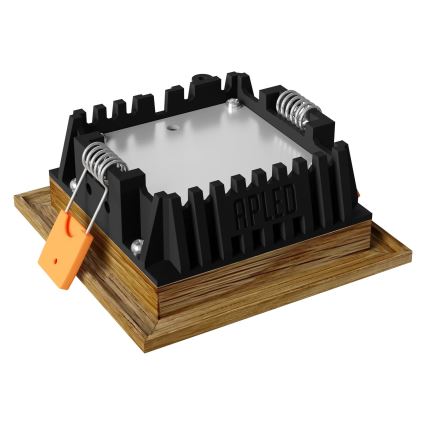 APLED - Foco de encastrar LED SQUARE WOODLINE LED/3W/230V 4000K 9x9 cm carvalho madeira maciça
