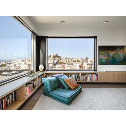 APLED - Foco de encastrar LED SQUARE WOODLINE LED/6W/230V 3000K 12x12 cm cinza madeira maciça