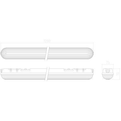 APLED - LED Iluminação integrada DUSTER LED/36W/230V 4000K + emergência IP65