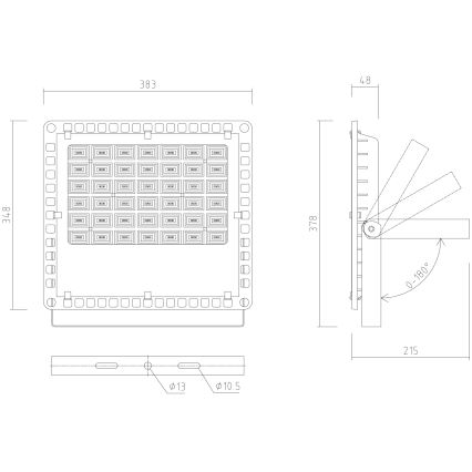 APLED - Luz de inundação LED de exterior PRO LED/150W/230V IP66 15000lm 6000K