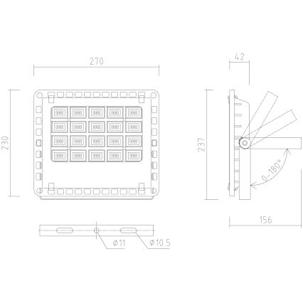 APLED - Luz de inundação LED de exterior PRO LED/50W/230V IP66 5000lm 6000K