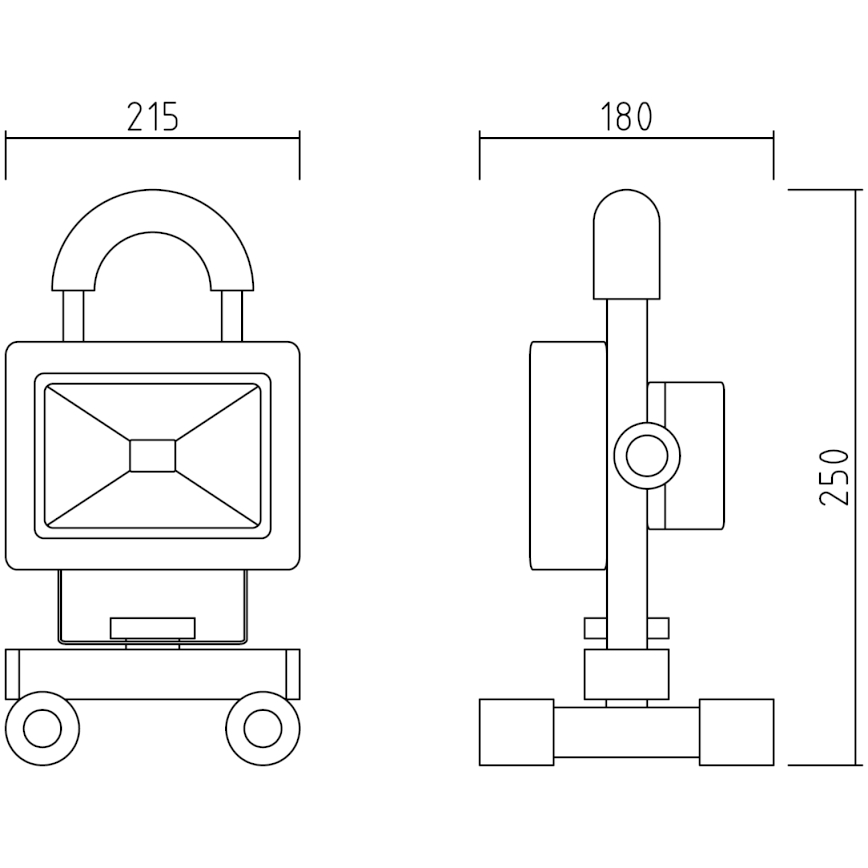 APLED - Projetor LED a bateria LED/20W/230V IP65 6000K 2200 mAh