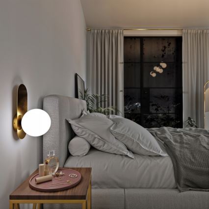 Aplique de parede 1xE27/40W/230V dourado/branco