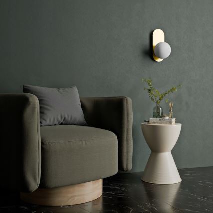 Aplique de parede 1xE27/40W/230V dourado/branco