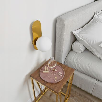 Aplique de parede 1xE27/40W/230V dourado/branco