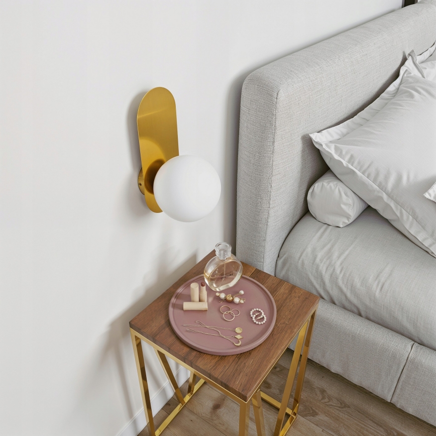 Aplique de parede 1xE27/40W/230V dourado/branco