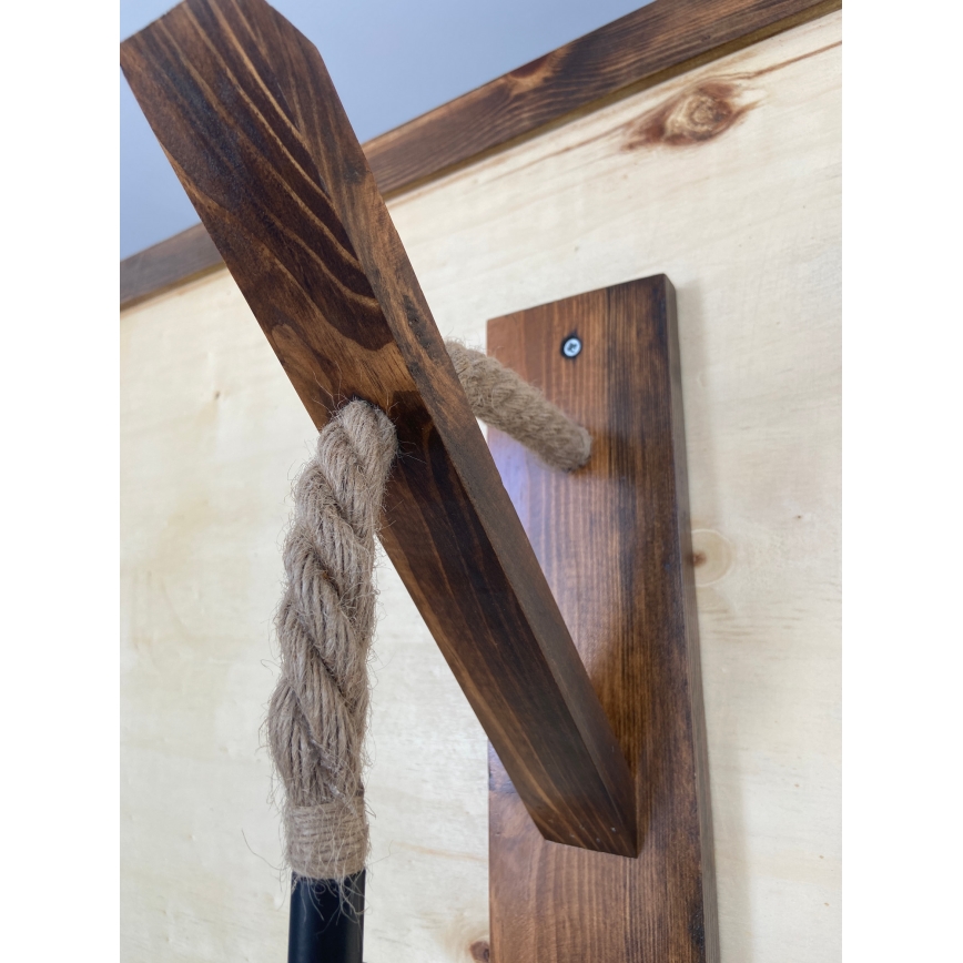 Aplique de parede AHSAP 1xE27/40W/230V pinho nogueira