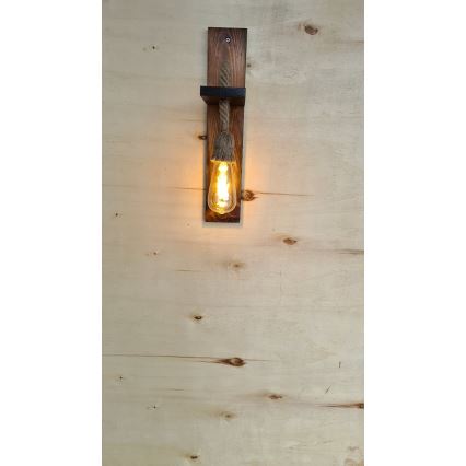 Aplique de parede AHSAP 1xE27/40W/230V pinho nogueira