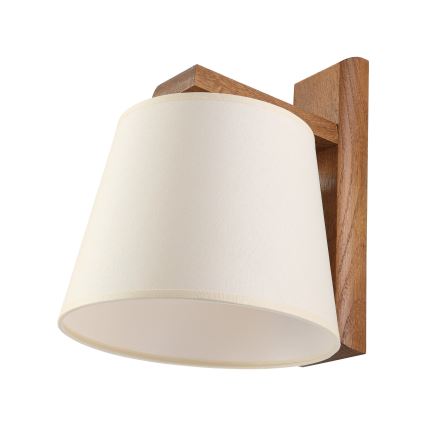 Aplique de parede AIDA 1xE27/15W/230V carvalho/creme
