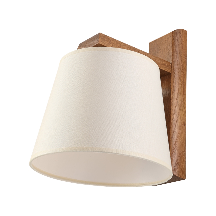 Aplique de parede AIDA 1xE27/15W/230V carvalho/creme