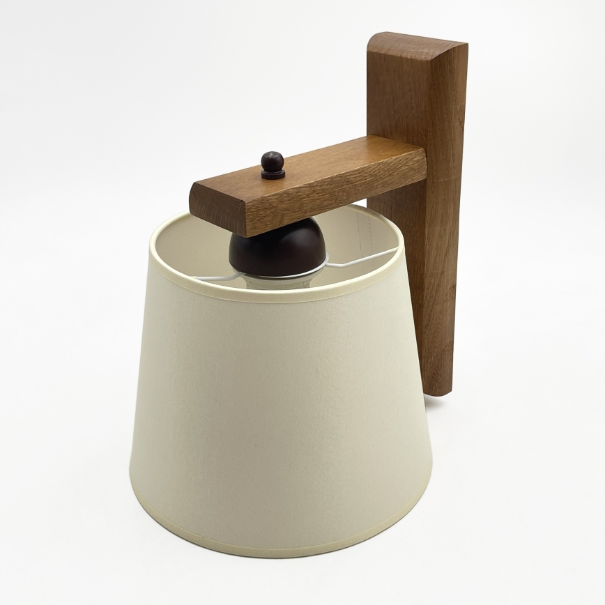 Aplique de parede AIDA 1xE27/15W/230V carvalho/creme