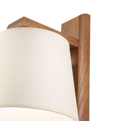 Aplique de parede AIDA 1xE27/15W/230V carvalho/creme