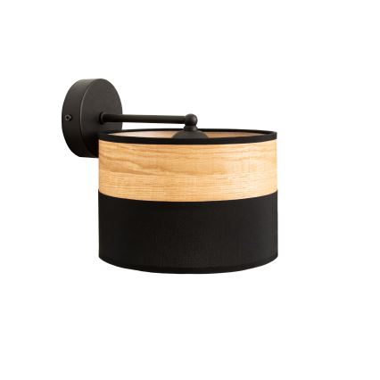 Aplique de parede ALBA 1xE27/15W/230V preto/castanho