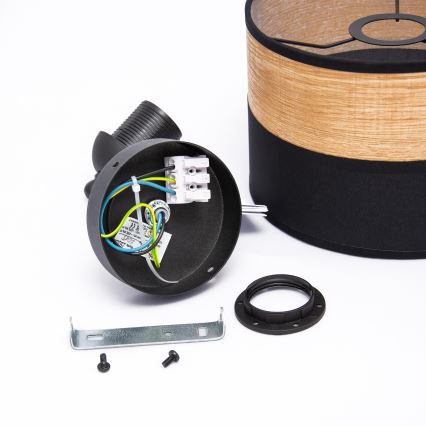 Aplique de parede ALBA 1xE27/15W/230V preto/castanho
