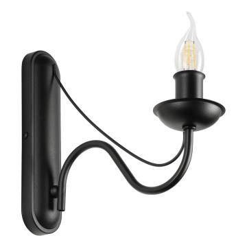 Aplique de parede ANTON 1xE14/60W/230V, preto