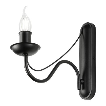 Aplique de parede ANTON 1xE14/60W/230V, preto