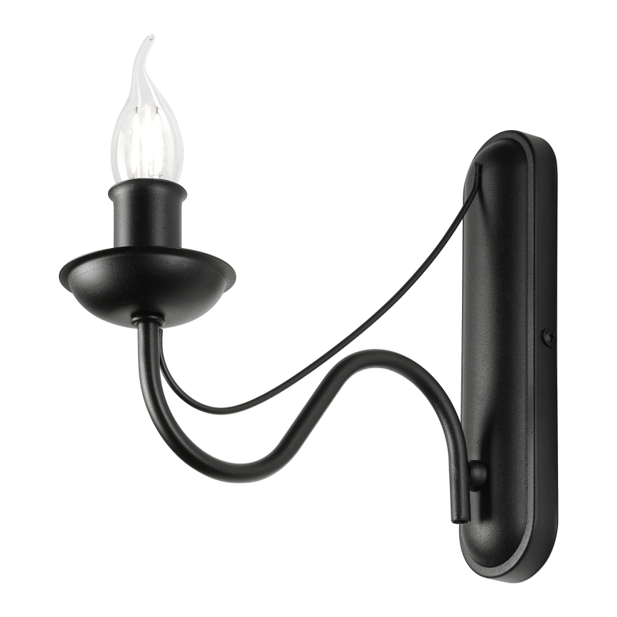 Aplique de parede ANTON 1xE14/60W/230V, preto