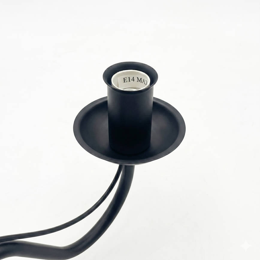 Aplique de parede ANTON 1xE14/60W/230V, preto