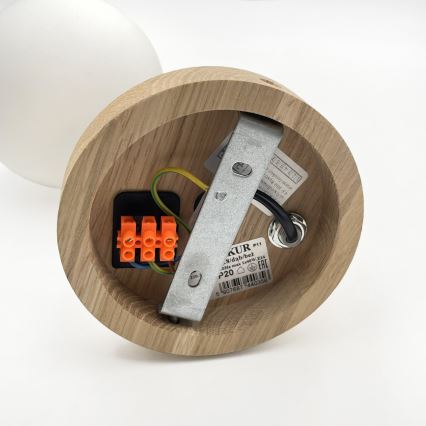 Aplique de parede ANTONIO 1xG9/5W/230V carvalho/branco