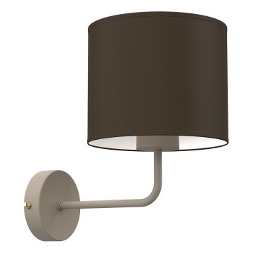 Aplique de parede ARDEN 1xE27/15W/230V bege/castanho