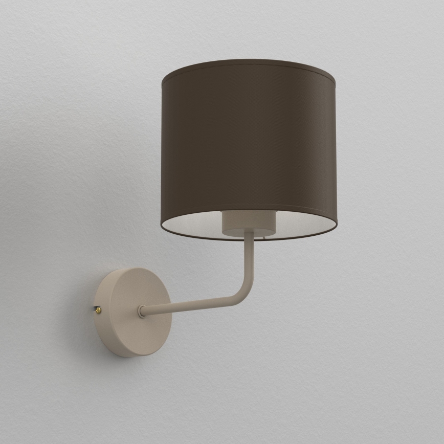 Aplique de parede ARDEN 1xE27/15W/230V bege/castanho