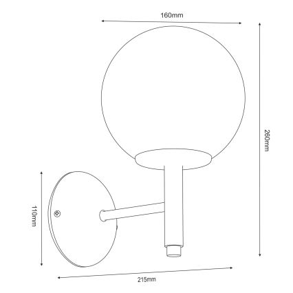 Aplique de parede AWINION 1xE27/15W/230V bege/dourado