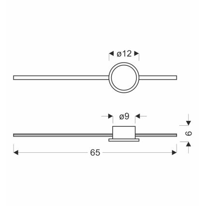 Aplique de parede BATUTA LED/12W/230V dourado