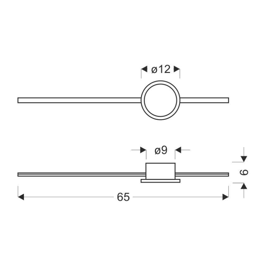 Aplique de parede BATUTA LED/12W/230V dourado