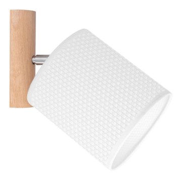 Aplique de parede BENITA 1xE27/25W/230V branco/carvalho