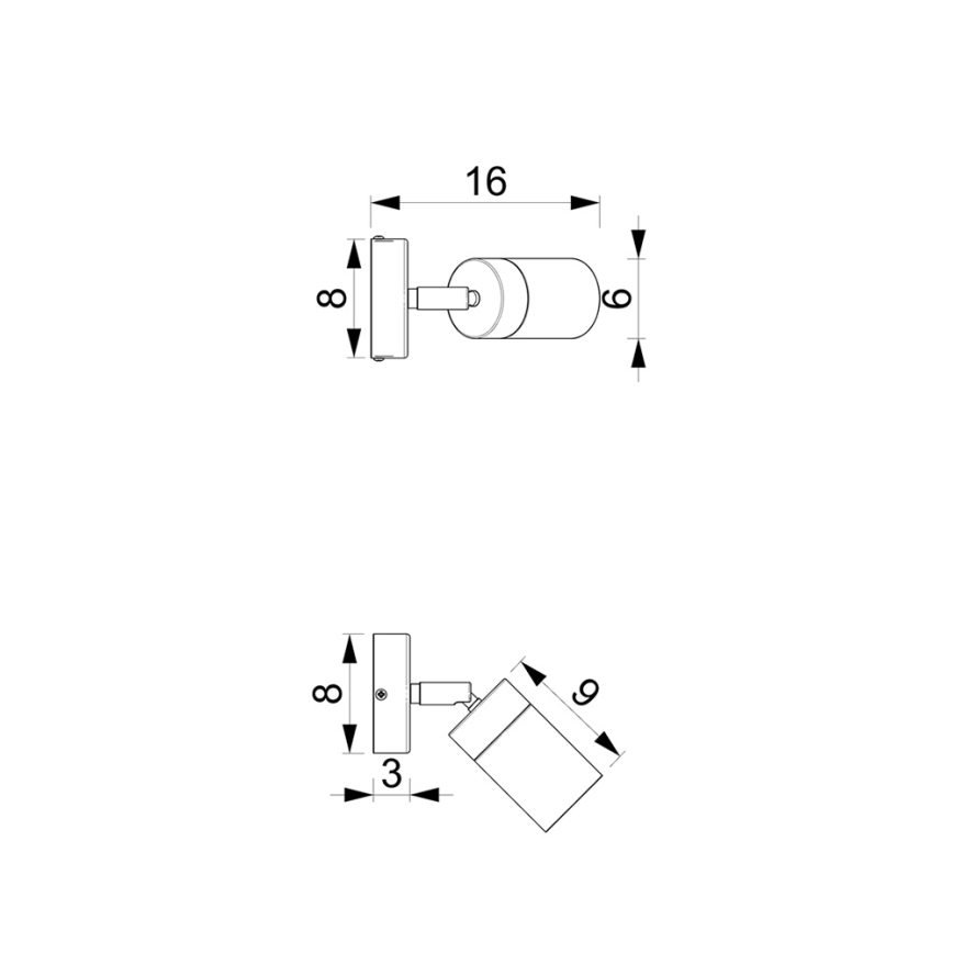 Aplique de parede direcional JOKER 1xGU10/25W/230V verde/dourado