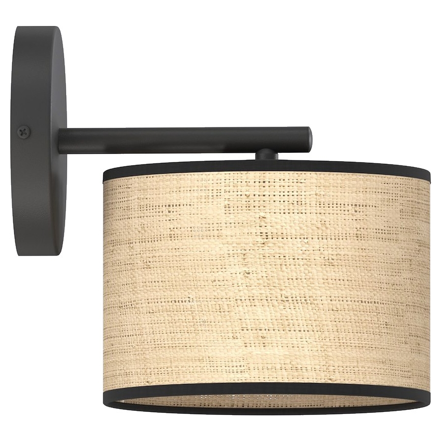 Aplique de parede ECO 1xE27/15W/230V bege/rattan