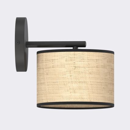 Aplique de parede ECO 1xE27/15W/230V bege/rattan