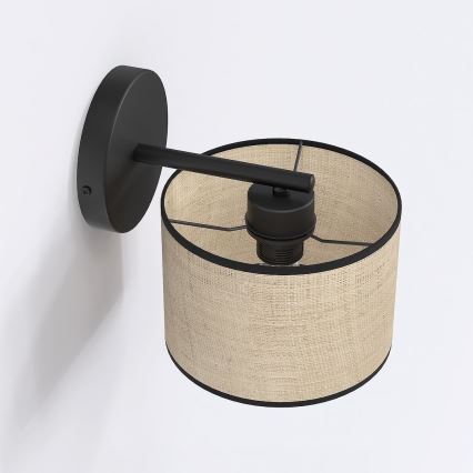 Aplique de parede ECO 1xE27/15W/230V bege/rattan