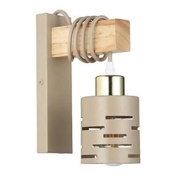 Aplique de parede ELEN 1xE27/35W/230V bege/dourado/castanho