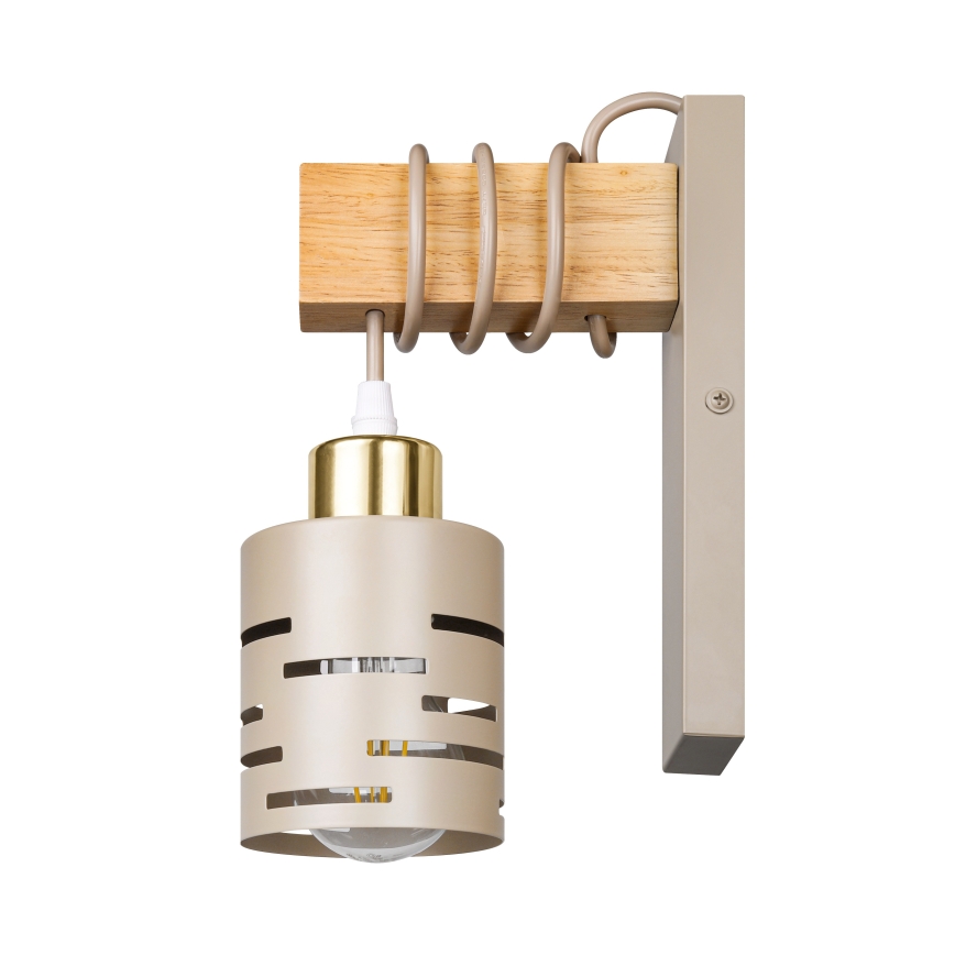 Aplique de parede ELEN 1xE27/35W/230V bege/dourado/castanho
