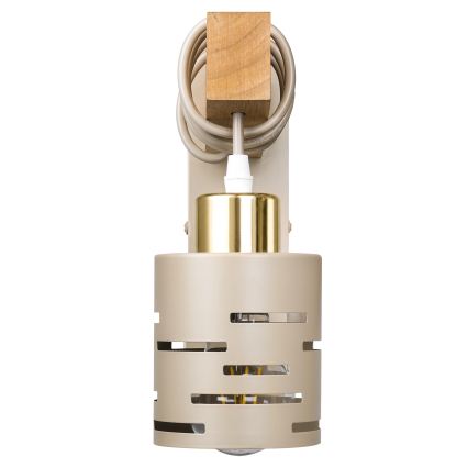 Aplique de parede ELEN 1xE27/35W/230V bege/dourado/castanho
