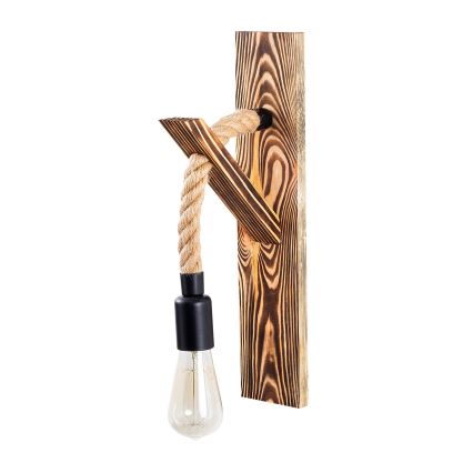 Aplique de parede EREBOS 1xE27/40W/230V castanho