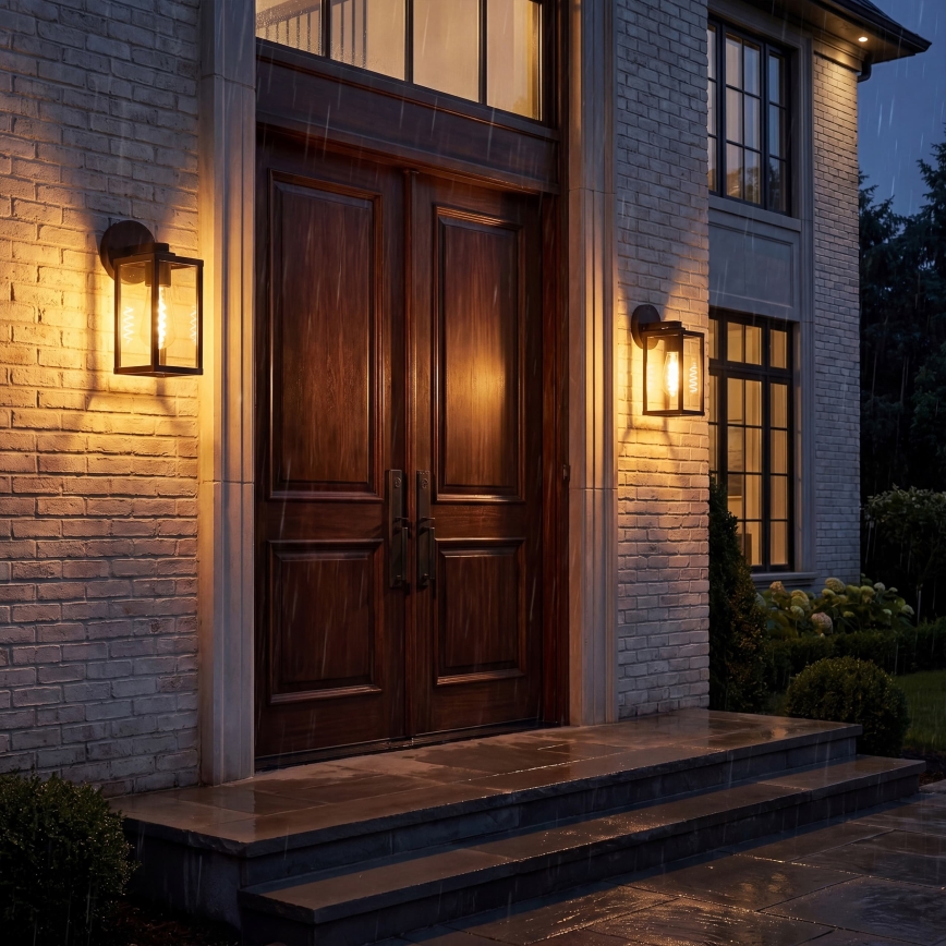 Aplique de parede exterior 1xE27/25W/230V IP54 preto
