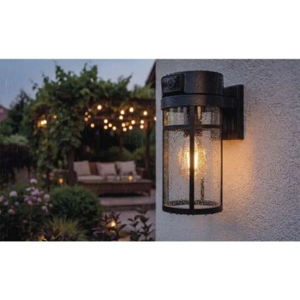 Aplique de parede exterior com câmara GOSMART 1xE27/15W/230V Wi-Fi IP44