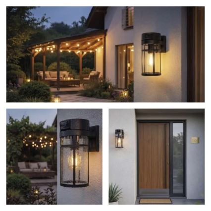 Aplique de parede exterior com câmara GOSMART 1xE27/15W/230V Wi-Fi IP44