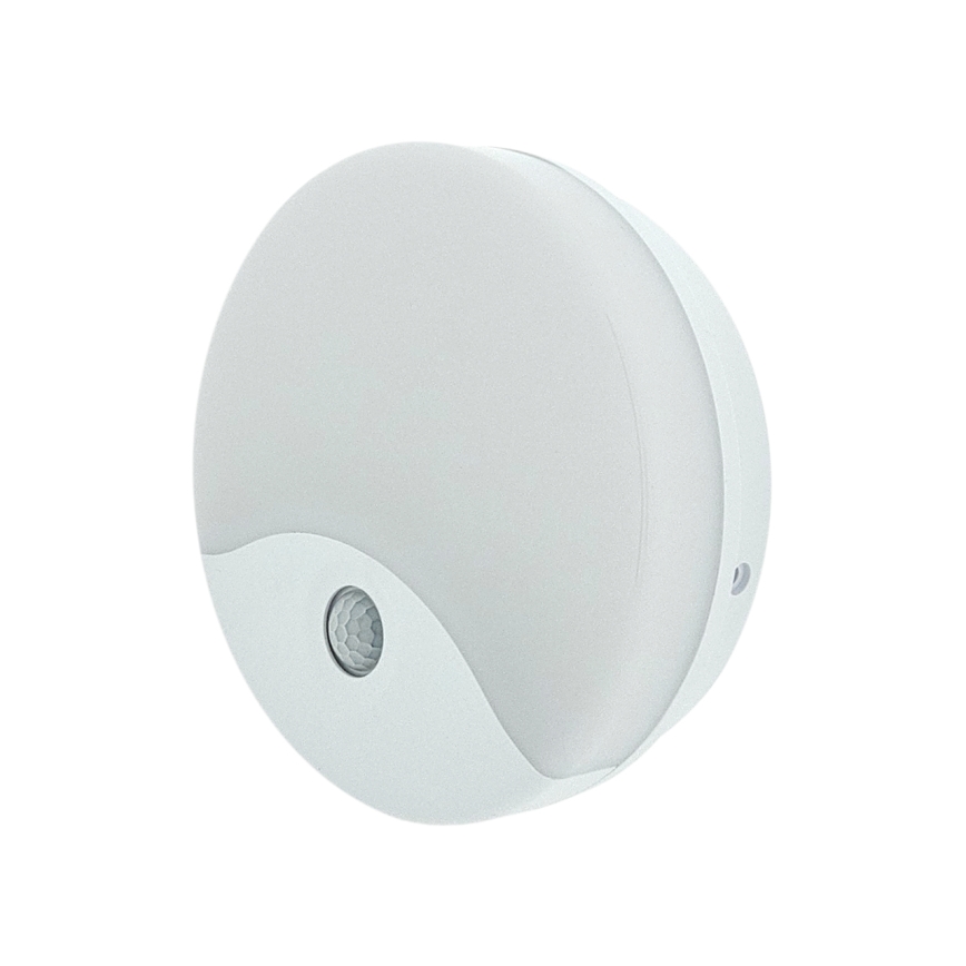 Aplique de parede exterior com LED e sensor de movimento, 18W/230V, IP44, branco