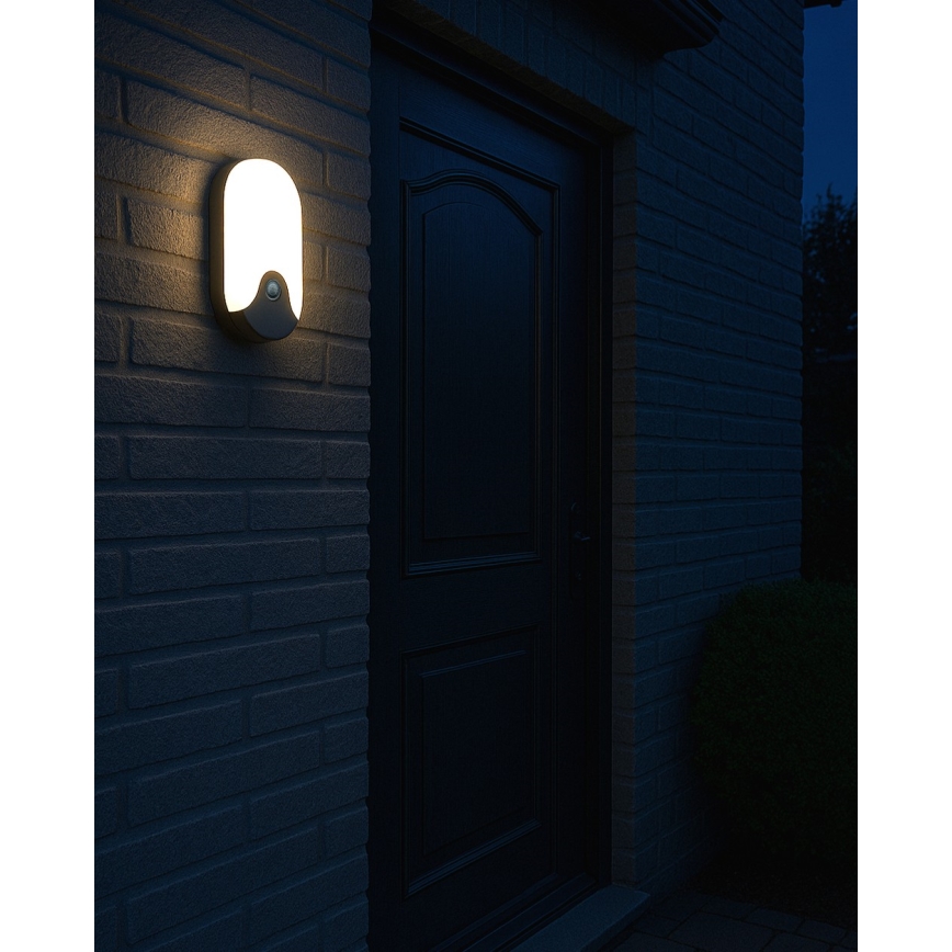 Aplique de parede exterior com sensor de movimento LED/18W/230V IP44 antracite