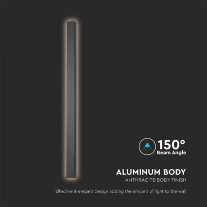 Aplique de parede exterior LED/10W/230V 4000K IP65 51 cm antracite